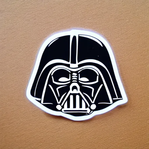 Image similar to symmetrical die cut sticker, darth vader