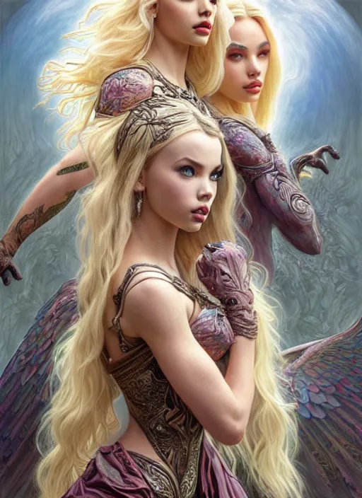 Image similar to ultra realistic illustration, a stunningly beautiful greek gothic goddess of chaos played by jordyn jones and dove cameron and margot robbie and taylor swift and megan fox and adriana lima, intricate, elegant, highly detailed, digital painting, artstation, concept art, smooth, sharp focus, illustration, art by artgerm and greg rutkowski and alphonse mucha