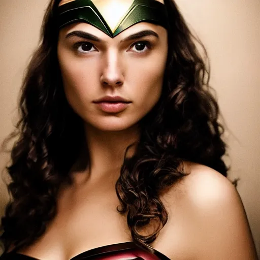 Image similar to a masterpiece portrait photo of a beautiful young woman who looks like an vulkan gal gadot, symmetrical face