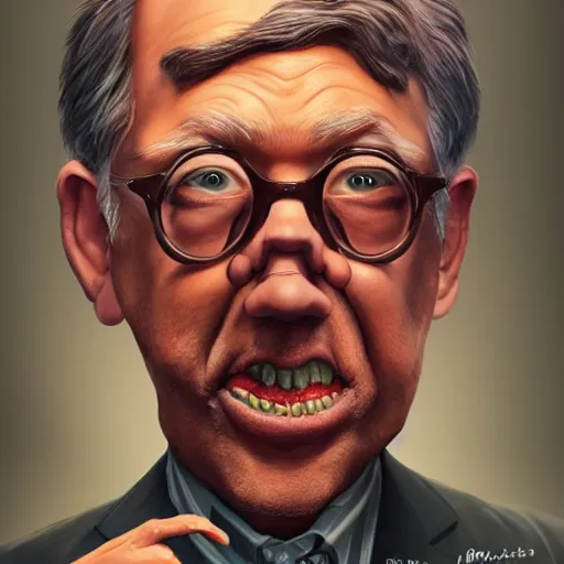 Image similar to bill barr fried chicken hybrid, bill barr anthropomorphic transformation, realistic face, greg rutkowski, artgerm, digital art,