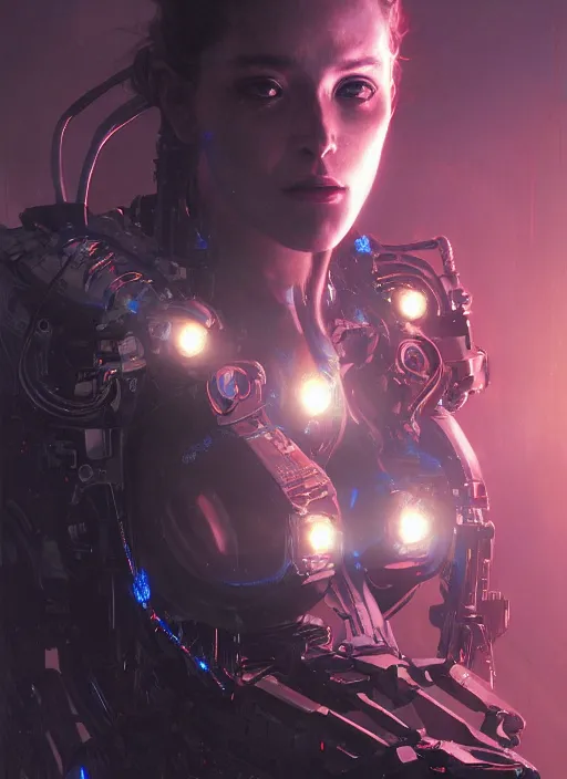 Image similar to a beautiful terminator, intricate lights, bio luminescent, venomize, by ruan jia and artgerm and range murata and wlop and ross tran and william - adolphe bouguereau and beeple. key art. fantasy illustration. award winning, artstation, intricate details, realistic, hyperdetailed, 8 k resolution.