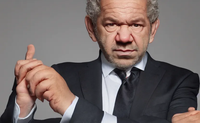 Prompt: alan sugar hands wailing. hands, hands, dream sequence. the apprentice, hyperdetailed, 8 k