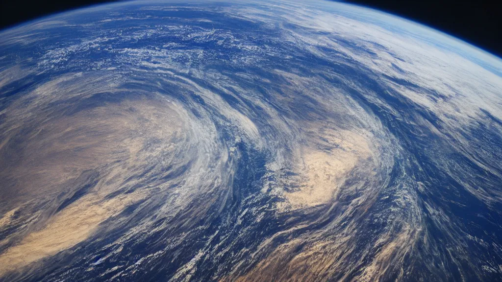 Image similar to the curve of Earth from orbit, dramatic lighting!!!!