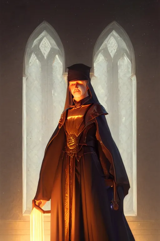 Image similar to a portrait of an arcane sorcerer, illustration, dark lighting, soft details, painting oil on canvas by Edmund Blair Leighton and Charlie Bowater octane render trending on artstation d&d characters, 4k, 8k, HD