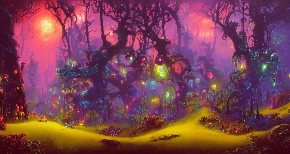 Image similar to Enchanted and magic forest, by PAUL LEHR ,