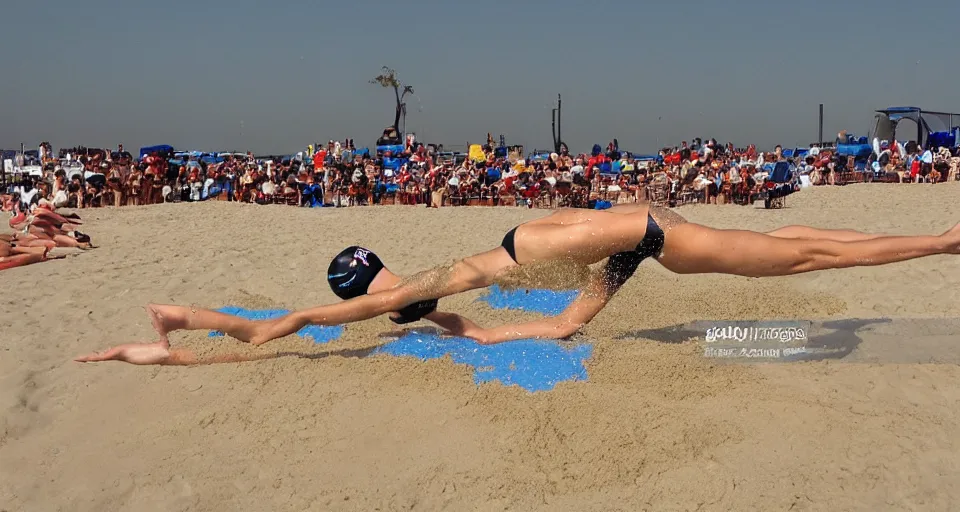 Prompt: olympic swimming in sand, extremely coherent