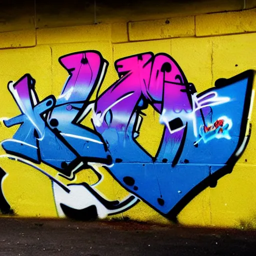 Image similar to a graffiti style with the letters futo