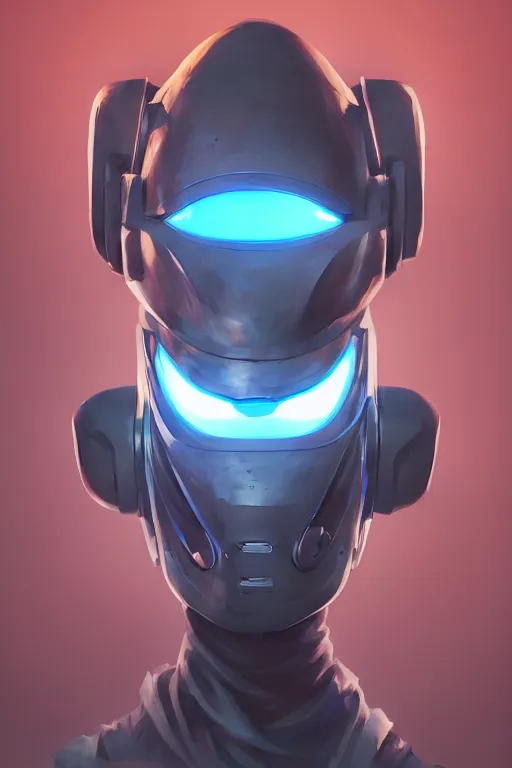 Image similar to epic mask helmet robot ninja portrait stylized as fornite style game design fanart by concept artist gervasio canda, behance hd by jesper ejsing, by rhads, makoto shinkai and lois van baarle, ilya kuvshinov, rossdraws global illumination radiating a glowing aura global illumination ray tracing hdr render in unreal engine 5