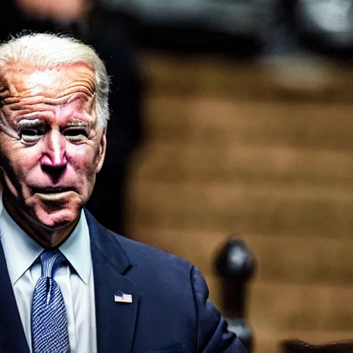 Prompt: decaying joe biden in a communist apocalyptic war full of zombies