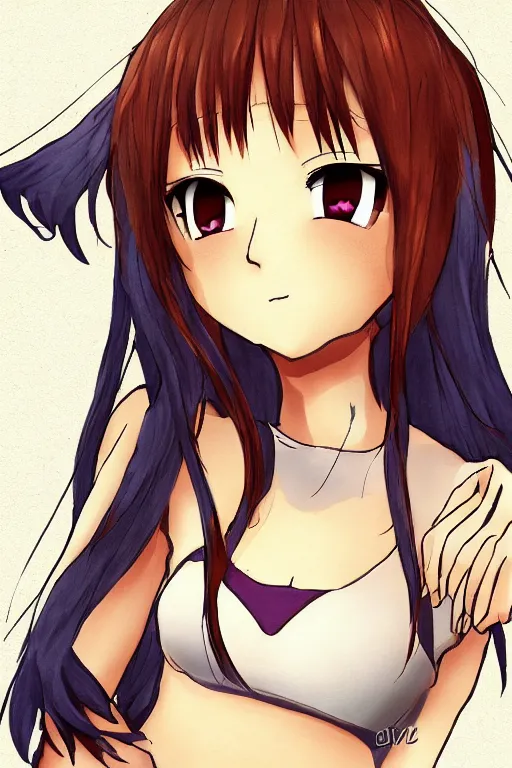 Image similar to cel - shaded anime girl