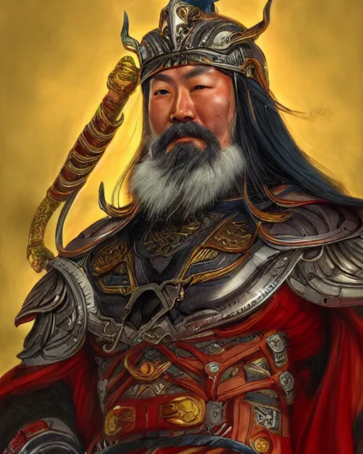 Prompt: guan yu as a superhero portrait | highly detailed | very intricate | symmetrical | whimsical and magical | soft cinematic lighting | award - winning | closeup portrait | doll | painted by donato giancola and mandy jurgens and ross tran | pastel color palette | featured on artstation