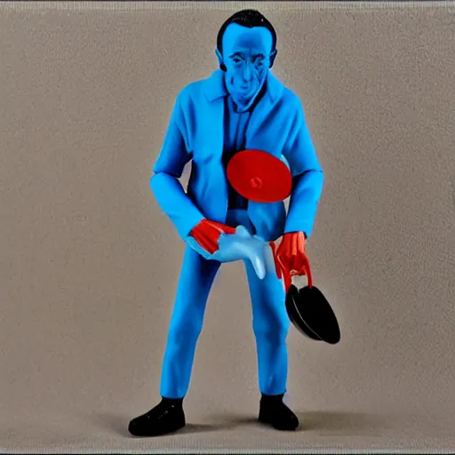 Prompt: marcel duchamp stop motion vinyl action figure, plastic, toy, butcher billy style