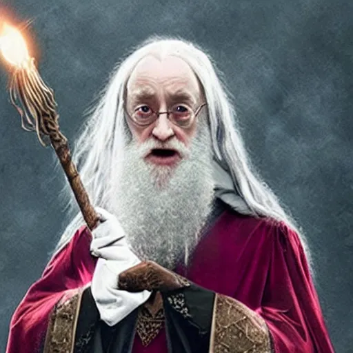 Image similar to Daniel Radcliffe as Dumbledore