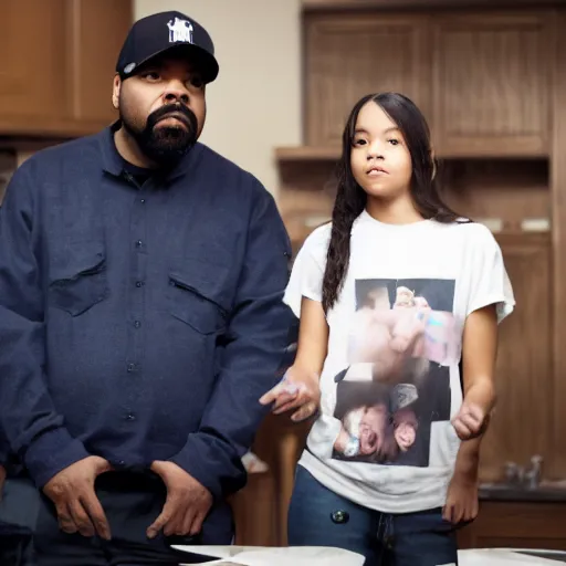 Image similar to , a photo of a girl inside and ice cube looking at a girl trying to melt the ice cube 8 k