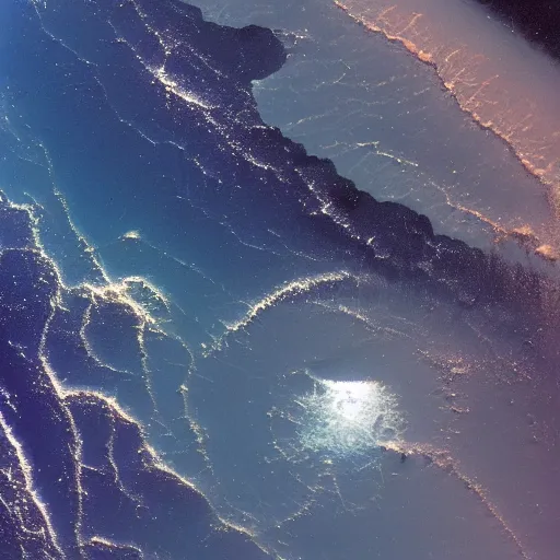 Image similar to Water world seen from space, hubble photograph