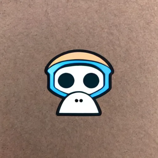 Prompt: cute mushroom with eyes sticker