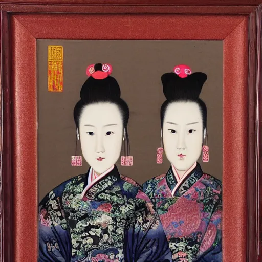 Image similar to chinese style portrait of ladies