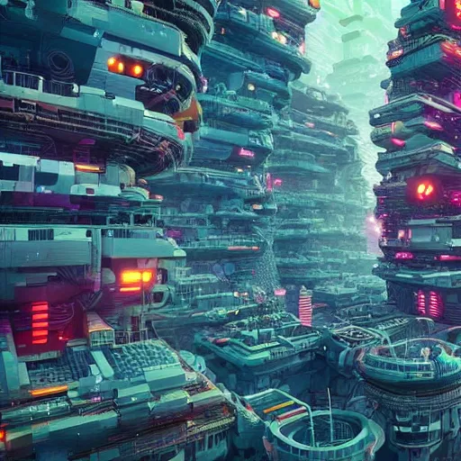 Image similar to biopunk city with building blocks like cells in the style of kilian eng and josan gonzalez, cg society, sharp focus, perfect composition, hyperdetailed, unreal engine