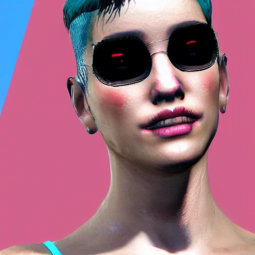 Image similar to Halsey in GTA V, 4k