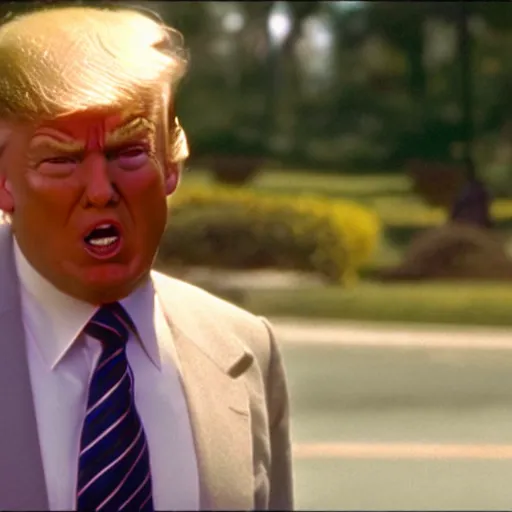 Prompt: donald trump in back to the future, 8k resolution, full HD, cinematic lighting, award winning, anatomically correct