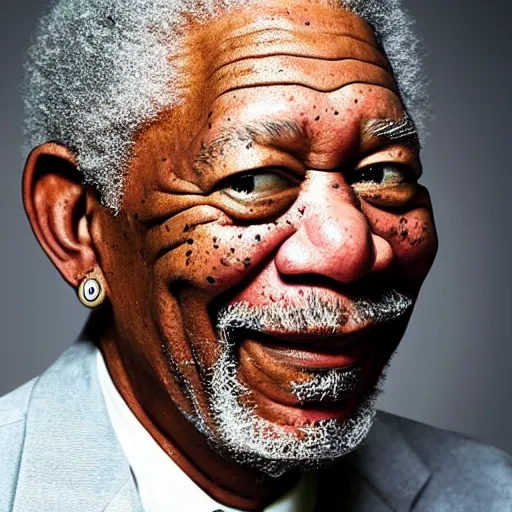 Image similar to morgan freeman as a muppet