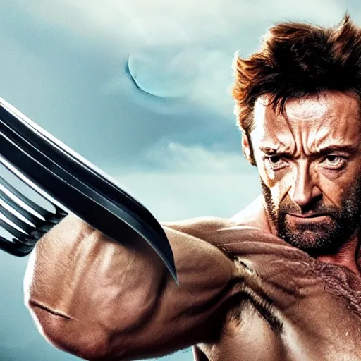 Image similar to Hugh Jackman as wolverine 4K quality