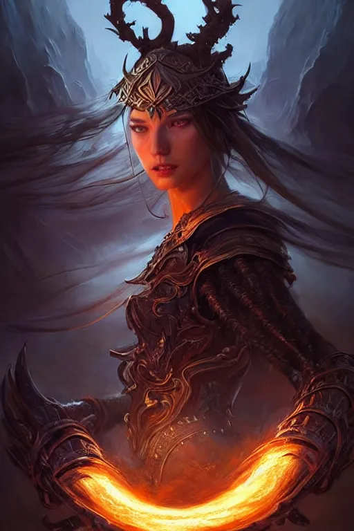 Image similar to Front portrait of mage, full body, epic action pose, story, fine art, awesome fantasy book cover on Pinterest, award winning, dark fantasy landscape, fantasy magic, intricate, elegant, sharp focus, cinematic lighting, highly detailed, digital painting, concept art, art by WLOP and Artgerm and Greg Rutkowski, masterpiece, trending on artstation, 8K