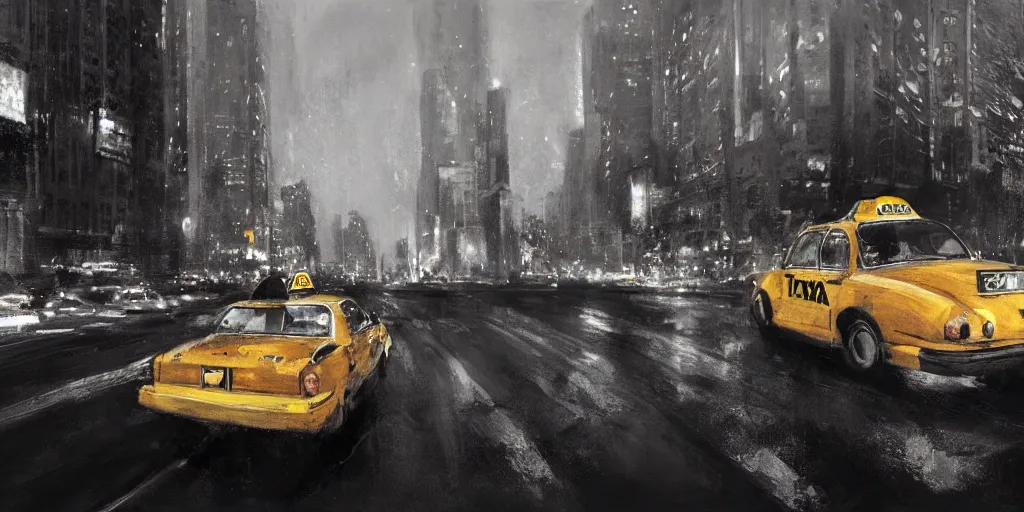 Prompt: taxi through the streets of chicago, night time, dramatic lighting, german expresionism, noir film, character sheet, fine details, concept design, high contrast, anthrophomorfic animals, kim jung gi, greg rutkowski, trending on artstation, 8 k, full body, turnaround, front view, back view, ultra wide angle