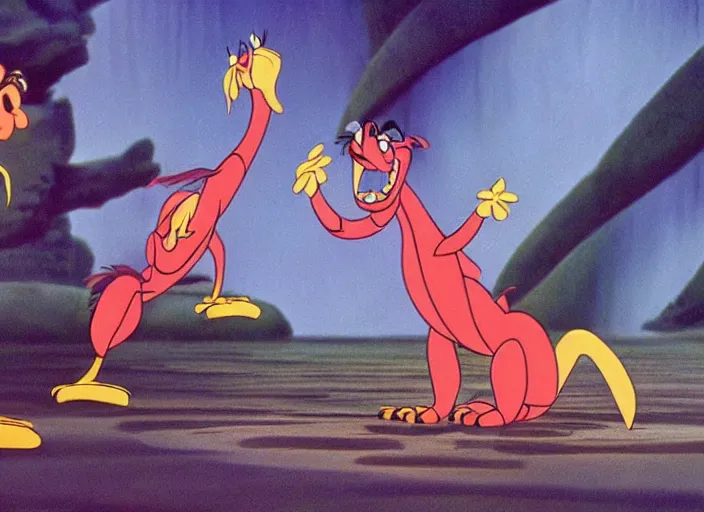 Image similar to a film still from the animation the lazy dragon ( 1 9 8 0 ) directed by walt disney, oscar winning animation, award winning