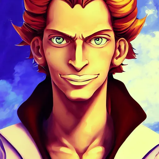 Image similar to portrait of guybrush threepwood, anime fantasy illustration by tomoyuki yamasaki, kyoto studio, madhouse, ufotable, trending on artstation