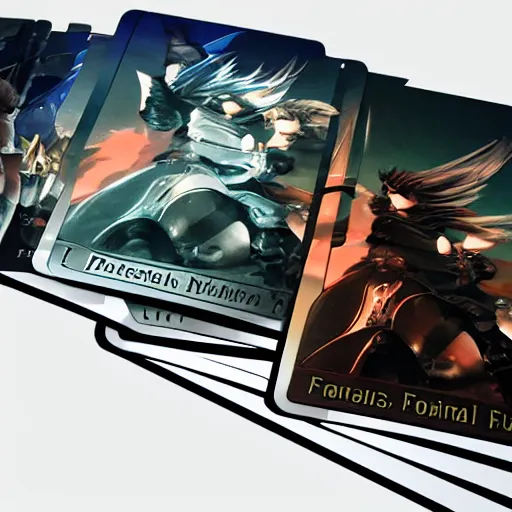 Prompt: final fantasy 7 action cards, Photorealism, cinematic lights, 115mm -ar 16:9