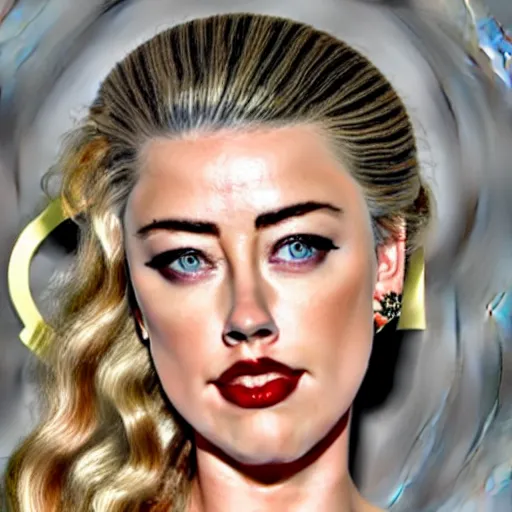 Prompt: a gourd shaped to look like the face of amber heard hybrid hybrid hybrid