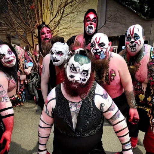 Prompt: dwarf Juggalo cult