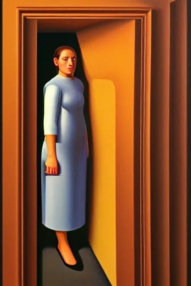 Image similar to oil painting by george tooker