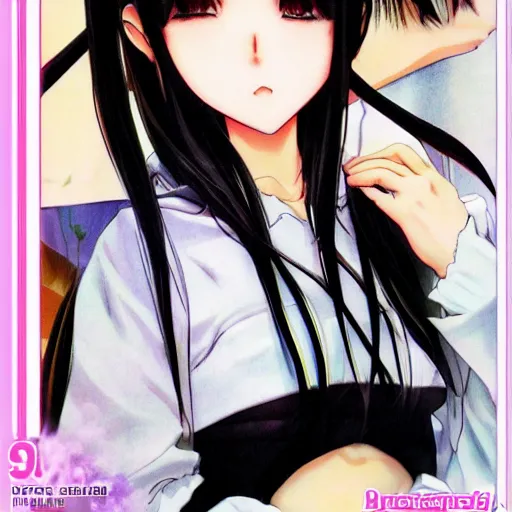 Image similar to korean girl manga cover highly detailed, realistic