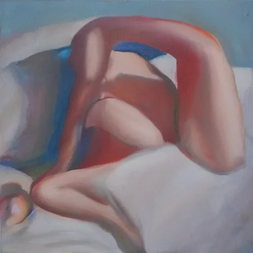 Prompt: i can't wake up, oil on canvas.