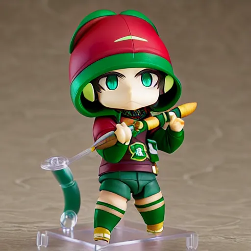 Prompt: teemo league of legends, a nendoroid of teemo, figurine, detailed product photo