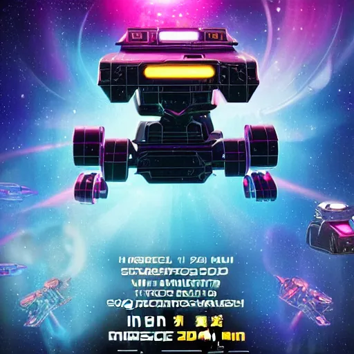 Image similar to 3 d rendered movie still colorful shiny pearlescent robots ( ( cat ) ), disco music, disco balls, dance - off, space battles. explores cosmos in a super awesome space ship. science fiction blockbuster movie, imax 7 0 mm. bladerunner, silent running, wall - e