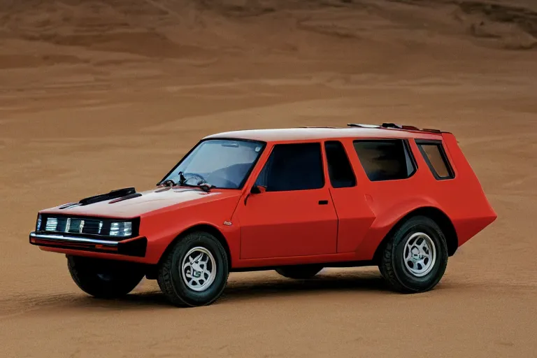 Prompt: designed by giorgetto giugiaro stylized poser of a single 1 9 8 7 dakar pajero gto, movie still from bladerunner 2 0 4 9