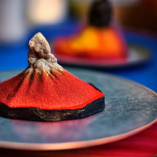 Image similar to miniature volcano on dinner plate