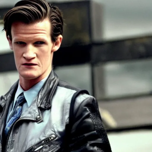Prompt: Matt Smith as the T1000