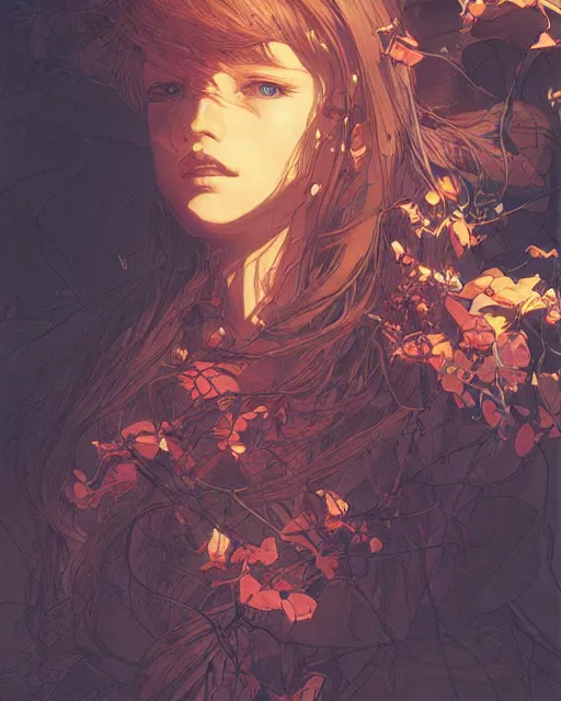 Image similar to a girl, full shot, visible face, ambient lighting, detailed, art by ayami kojima, makoto shinkai, kilian eng