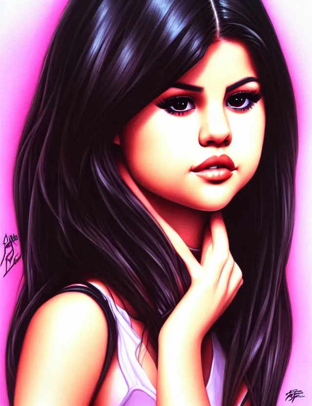 Image similar to portrait of Selena Gomez by Artgerm