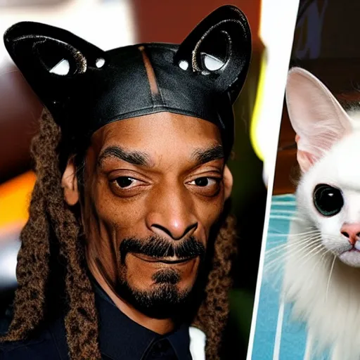 Image similar to snoop dogg with cat ears