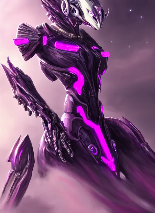 Image similar to cinematic goddess body shot, cosmic size beautiful stunning hot giant robot mecha female dragon, sharp cyborg dragon head, metal ears, led purple eyes, smooth fuschia skin, smooth silver armor, in space, epic proportions, macro, epic size, epic scale, furry art, dragon art, giantess art, warframe fanart, furaffinity, octane