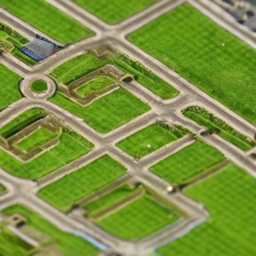 Prompt: isometric, miniature photography closeup, h0, 1:87, Meadow, pathes, google earth, highly detailed, satellite image, game map, casual game, anno 1602, landscape