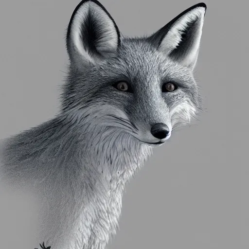 Image similar to a photorealistic humanoid fox, antrophomorphic