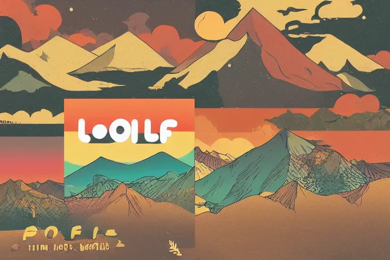 Image similar to lofi hip hop radio, mellow chill, mountains