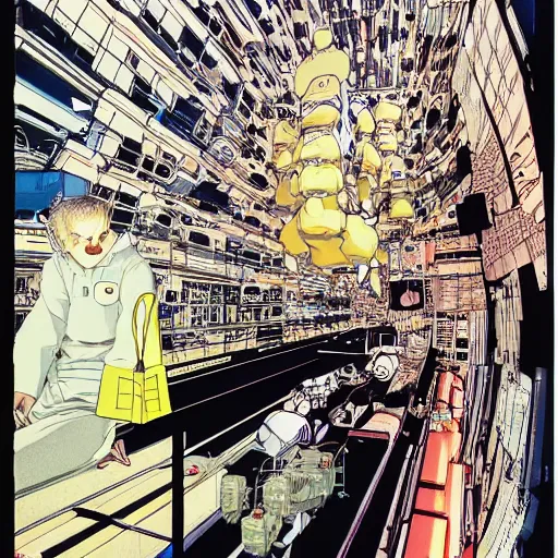 Image similar to android dreaming of electric sheep, by katsuhiro otomo