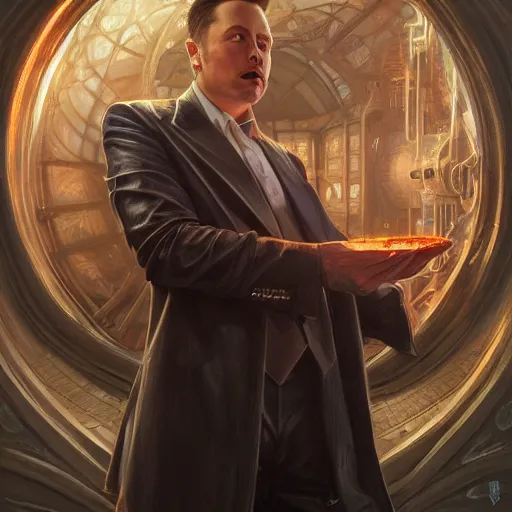 Prompt: a portrait of Elon Musk as a wizard, detailed, centered, digital painting, artstation, concept art, donato giancola, Joseph Christian Leyendecker, WLOP, Boris Vallejo, Breathtaking, 8k resolution, extremely detailed, beautiful, establishing shot, artistic, hyperrealistic, octane render